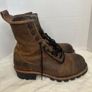 Origin Maine Men’s 8in Big Lug Work Boots Size 10.5D Safety Toe Made In U.S.A.